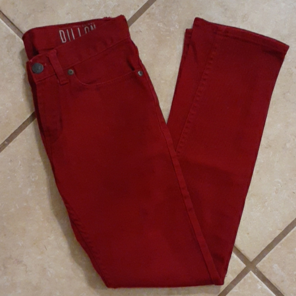 Bullhead Denim Maroon Red Dillon Skinny Jeans